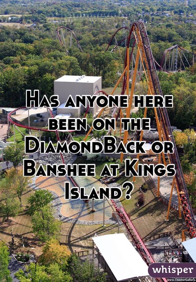 Has anyone here been on the DiamondBack or Banshee at Kings Island? 