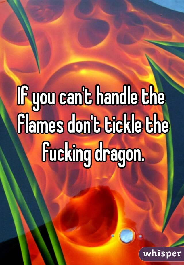 If you can't handle the flames don't tickle the fucking dragon.