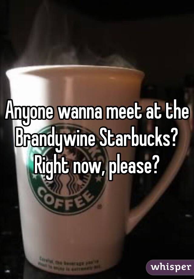 Anyone wanna meet at the Brandywine Starbucks? Right now, please?