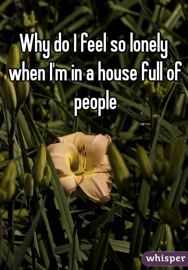 Why do I feel so lonely when I'm in a house full of people