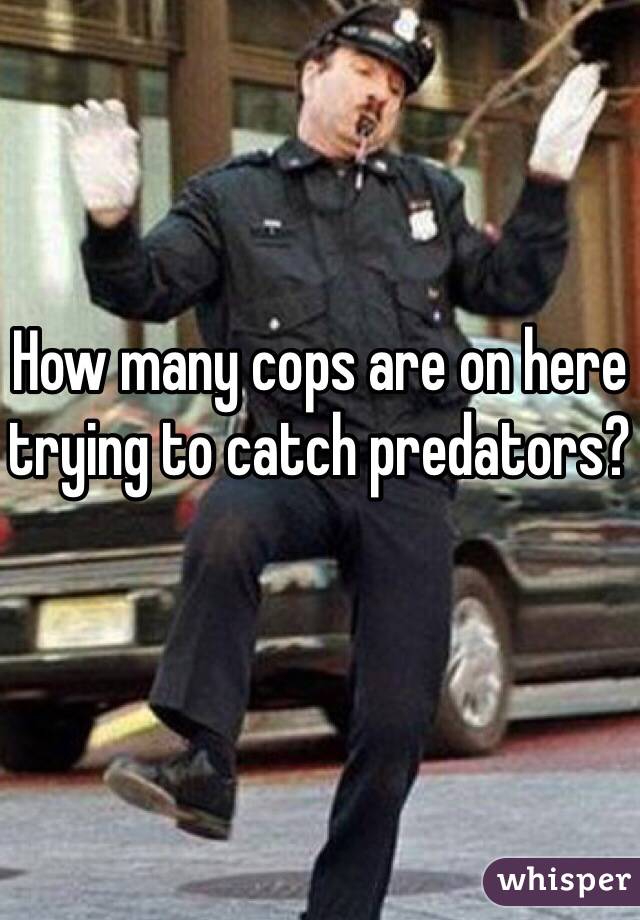 How many cops are on here trying to catch predators?