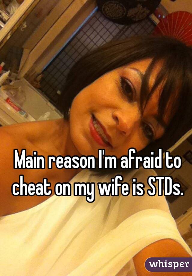 Main reason I'm afraid to cheat on my wife is STDs.  