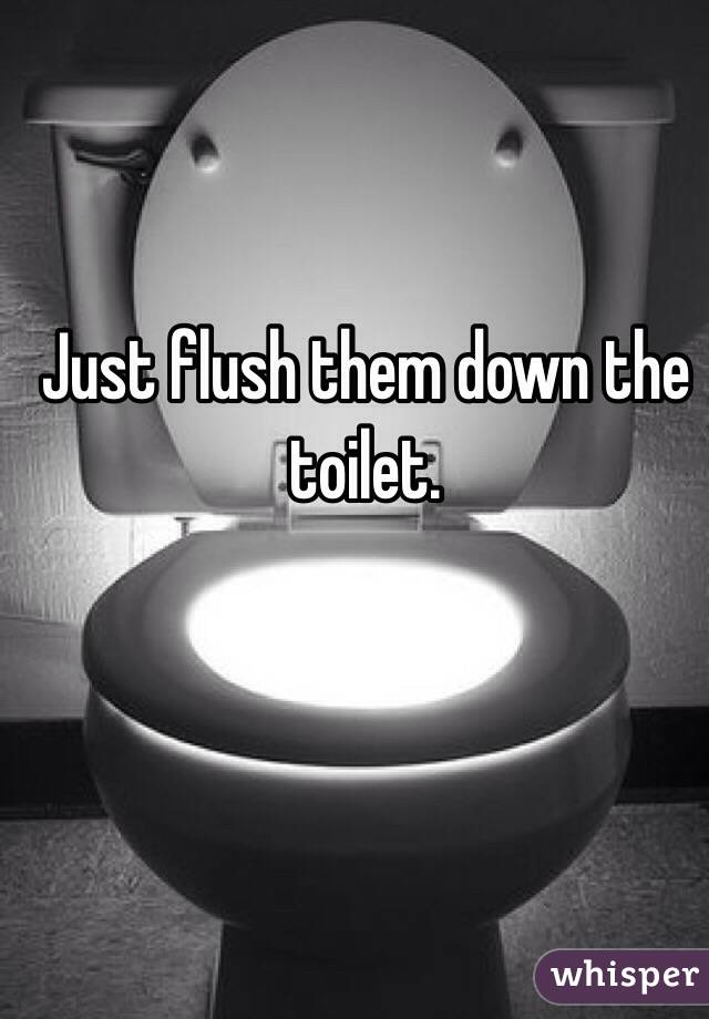 Just flush them down the toilet.