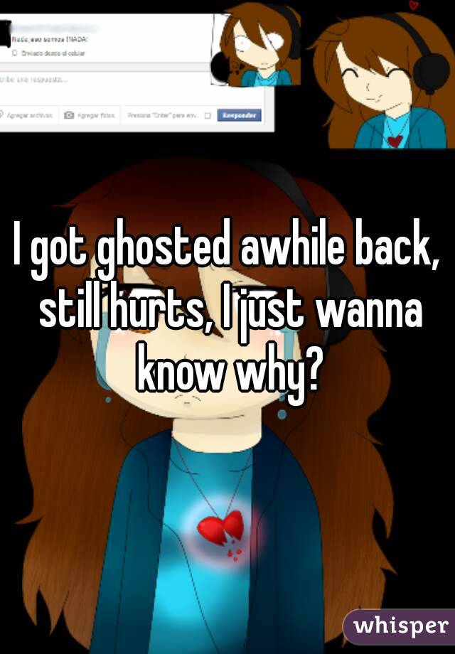 I got ghosted awhile back, still hurts, I just wanna know why?