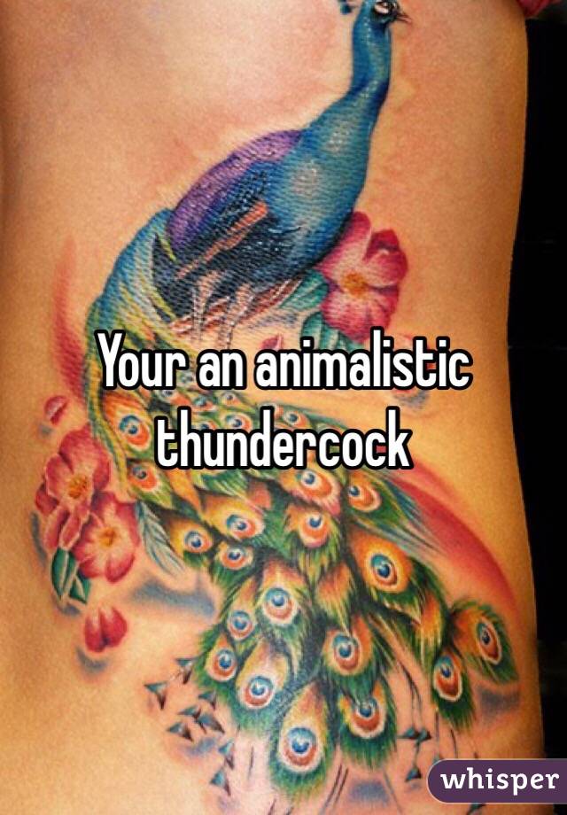 Your an animalistic thundercock