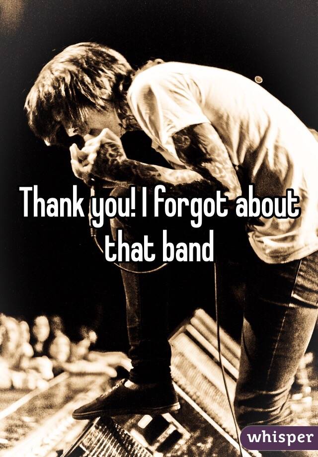 Thank you! I forgot about that band