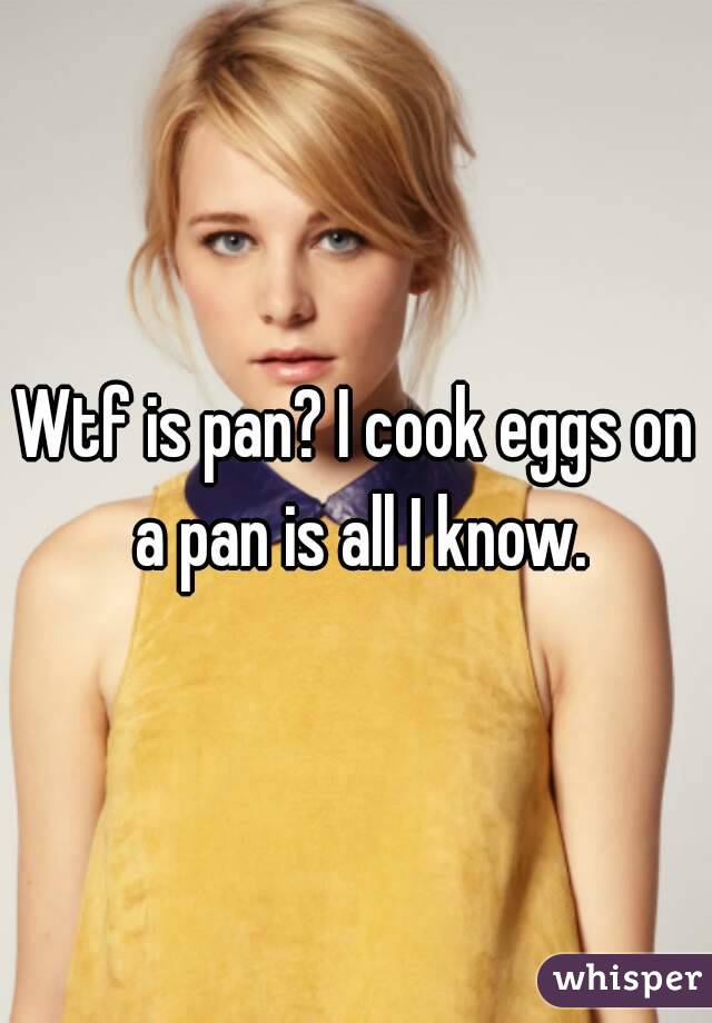 Wtf is pan? I cook eggs on a pan is all I know.