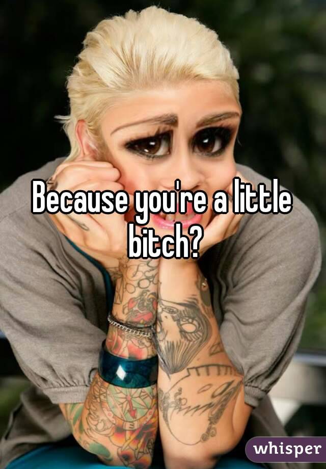 Because you're a little bitch?