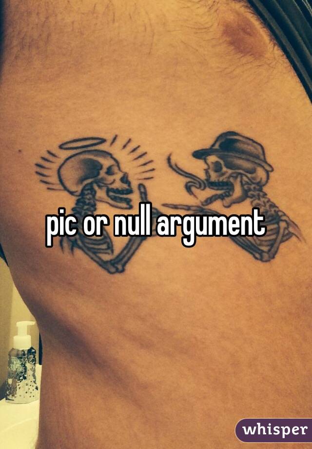 pic or null argument 