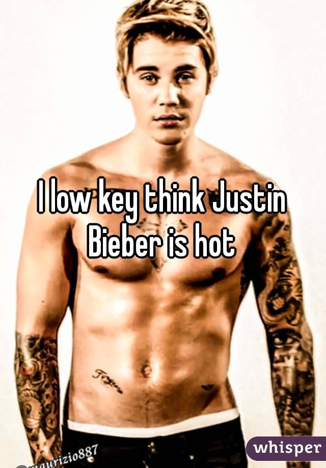 I low key think Justin Bieber is hot 