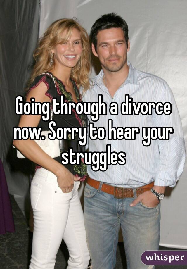 Going through a divorce now. Sorry to hear your struggles 