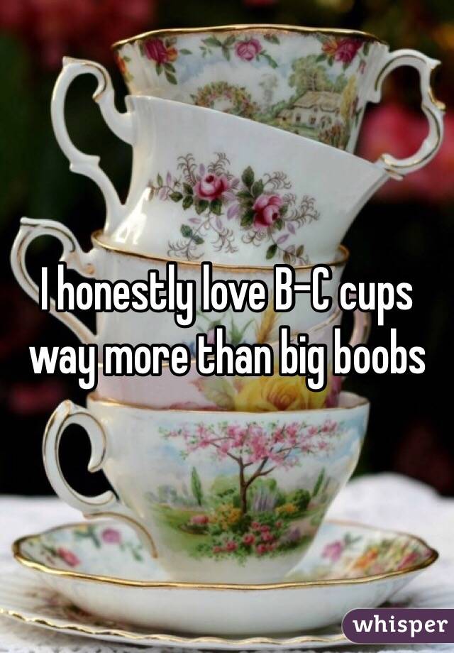 I honestly love B-C cups way more than big boobs