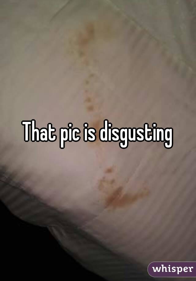 That pic is disgusting