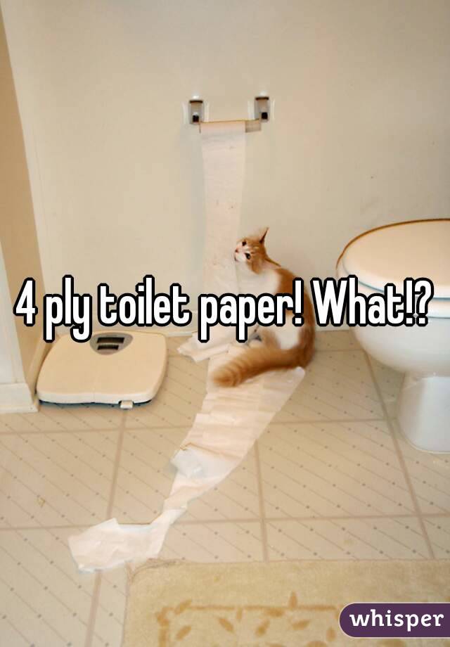 4 ply toilet paper! What!?