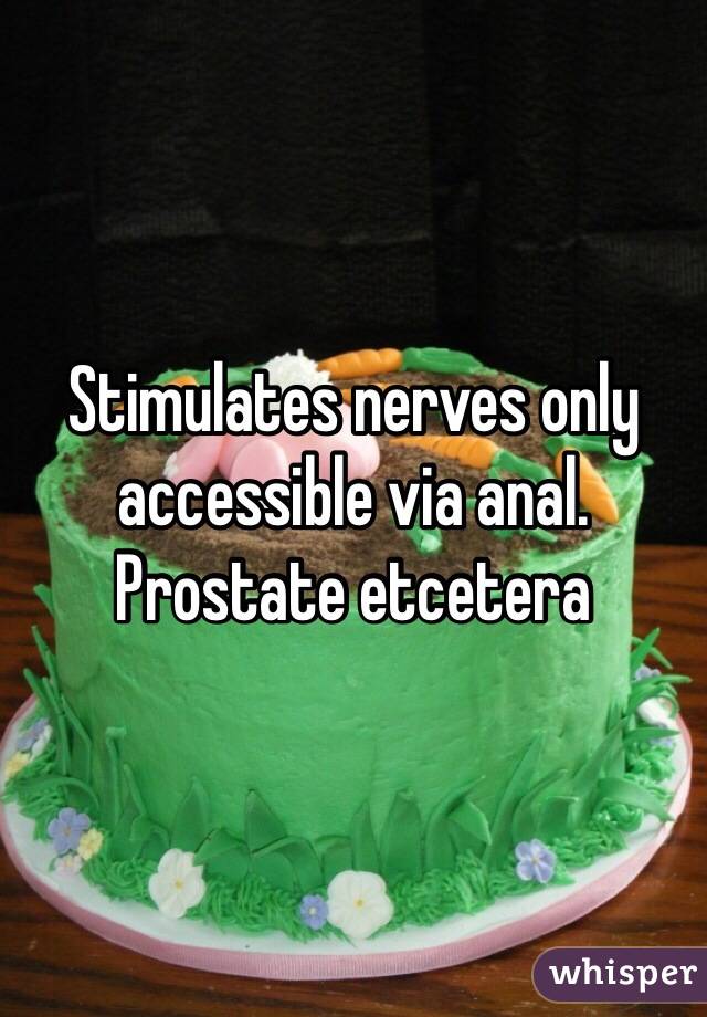 Stimulates Nerves Only Accessible Via Anal Prostate Etcetera