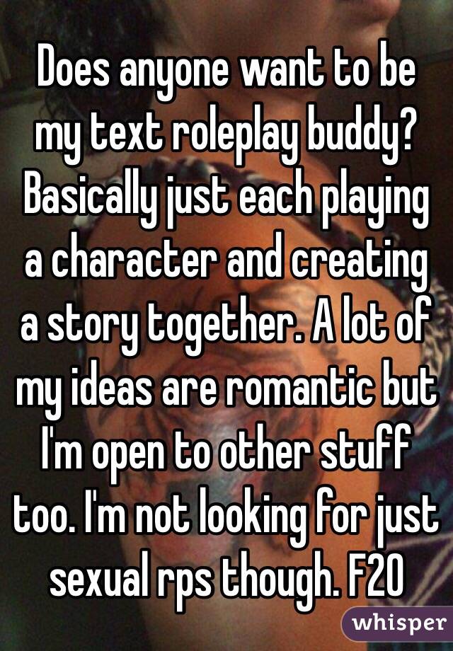 Sexual Role Playing Character Ideas