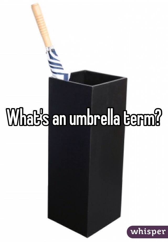 What's an umbrella term?