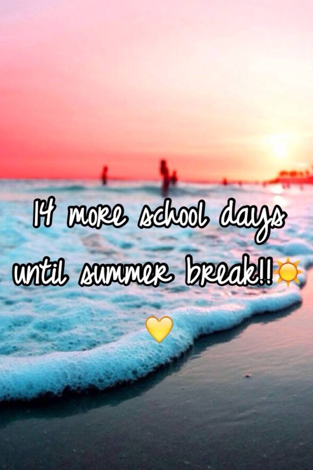 14 more school days until summer break!!☀️💛