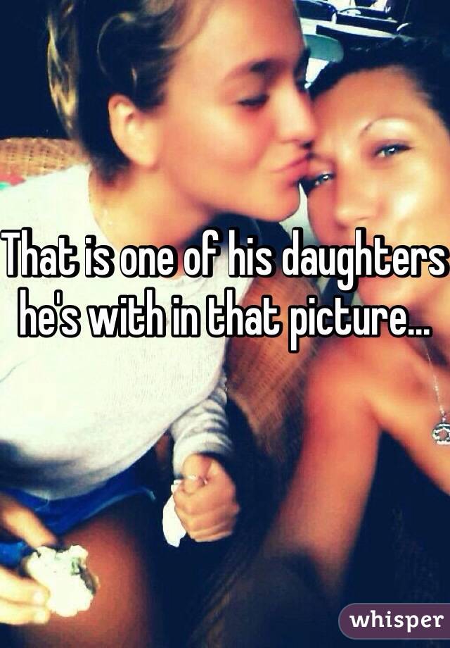 That is one of his daughters he's with in that picture...