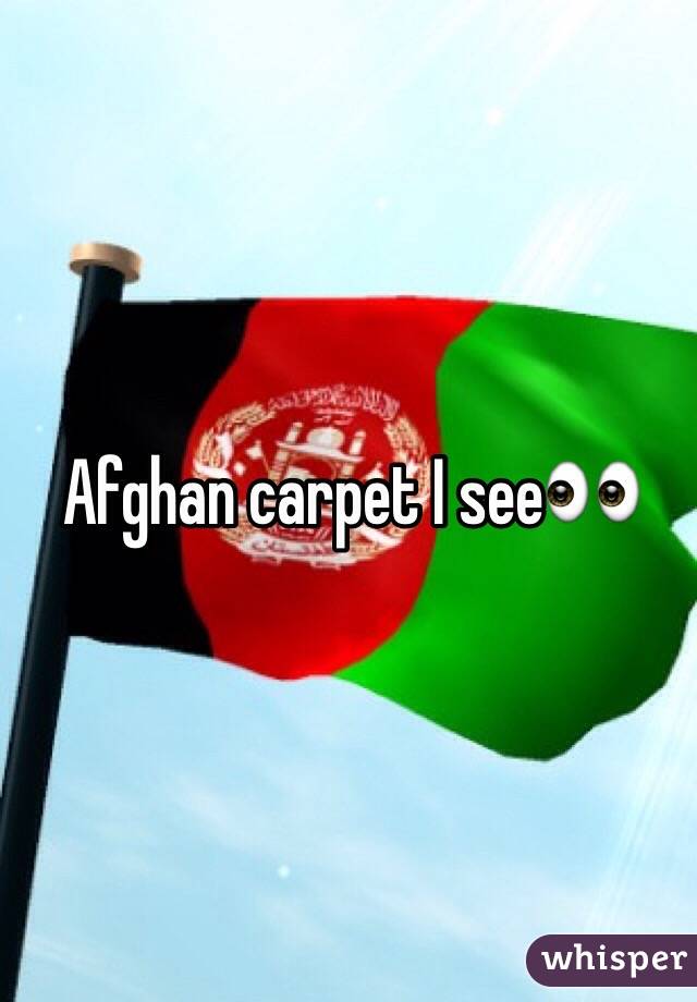 Afghan carpet I see👀