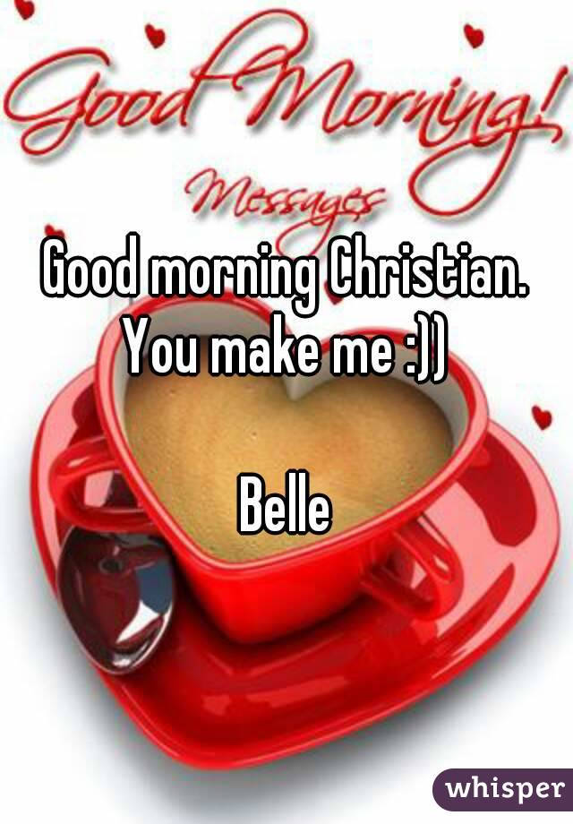Good morning Christian.
You make me :))

Belle