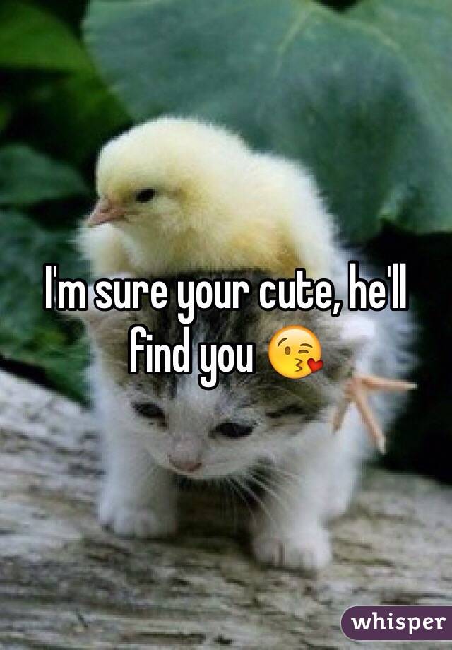 I'm sure your cute, he'll find you 😘