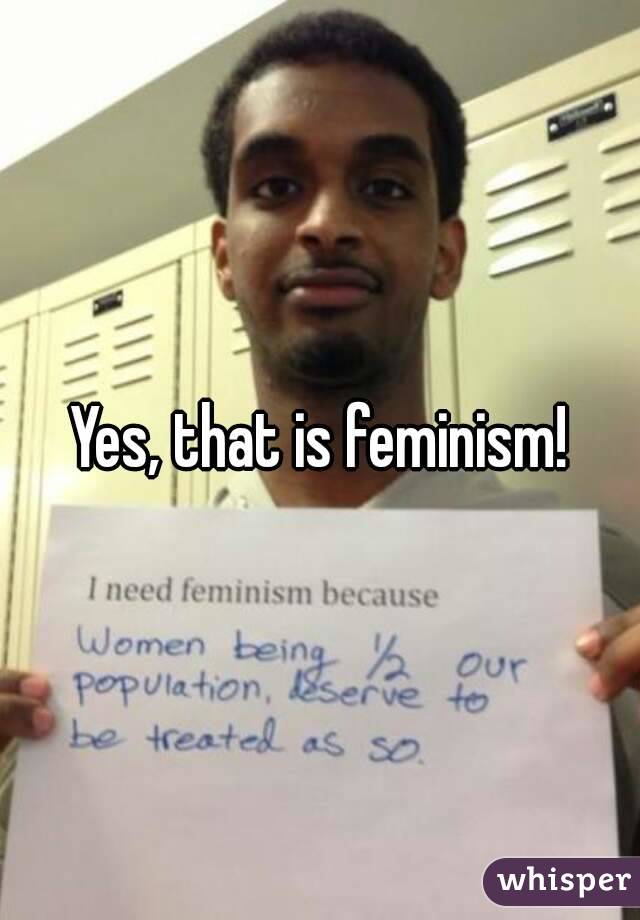 Yes, that is feminism!