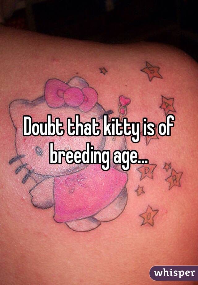 Doubt that kitty is of breeding age...