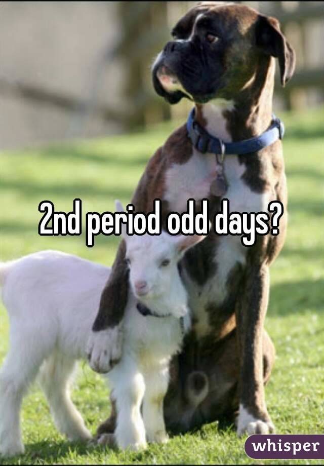2nd period odd days?