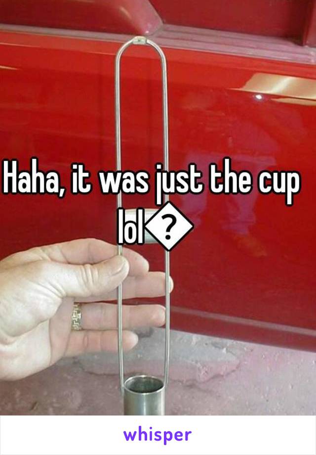 Haha, it was just the cup lol😂