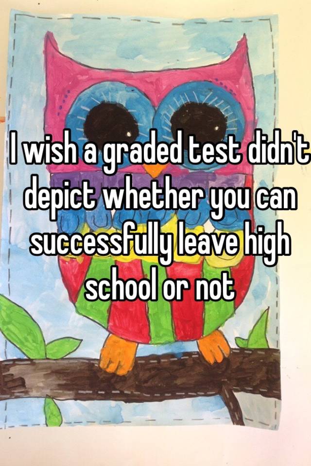 i-wish-a-graded-test-didn-t-depict-whether-you-can-successfully-leave