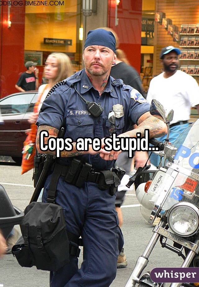 Cops are stupid...