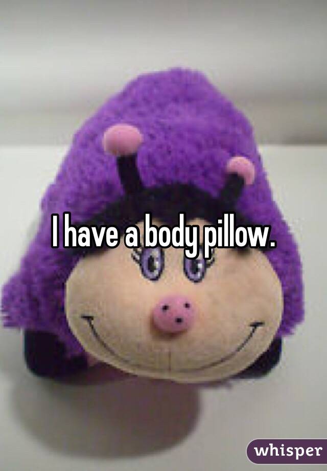 I have a body pillow. 