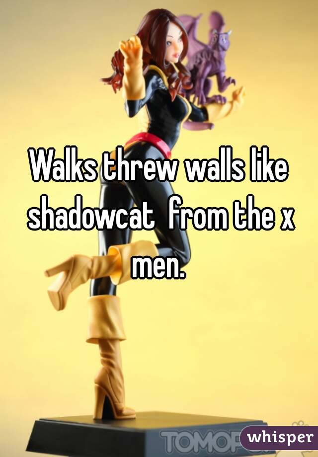 Walks threw walls like shadowcat  from the x men. 