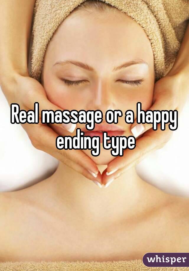 Real massage or a happy ending type