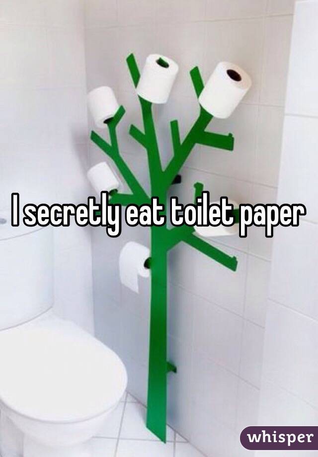 I secretly eat toilet paper