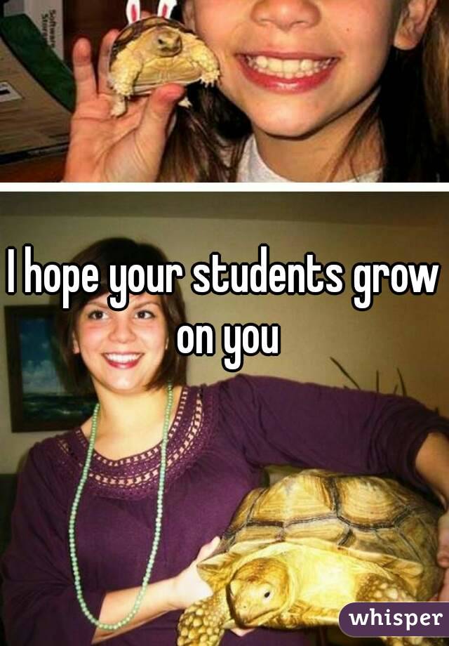 I hope your students grow on you