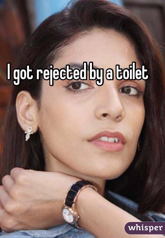 I got rejected by a toilet 