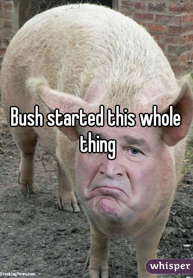 Bush started this whole thing