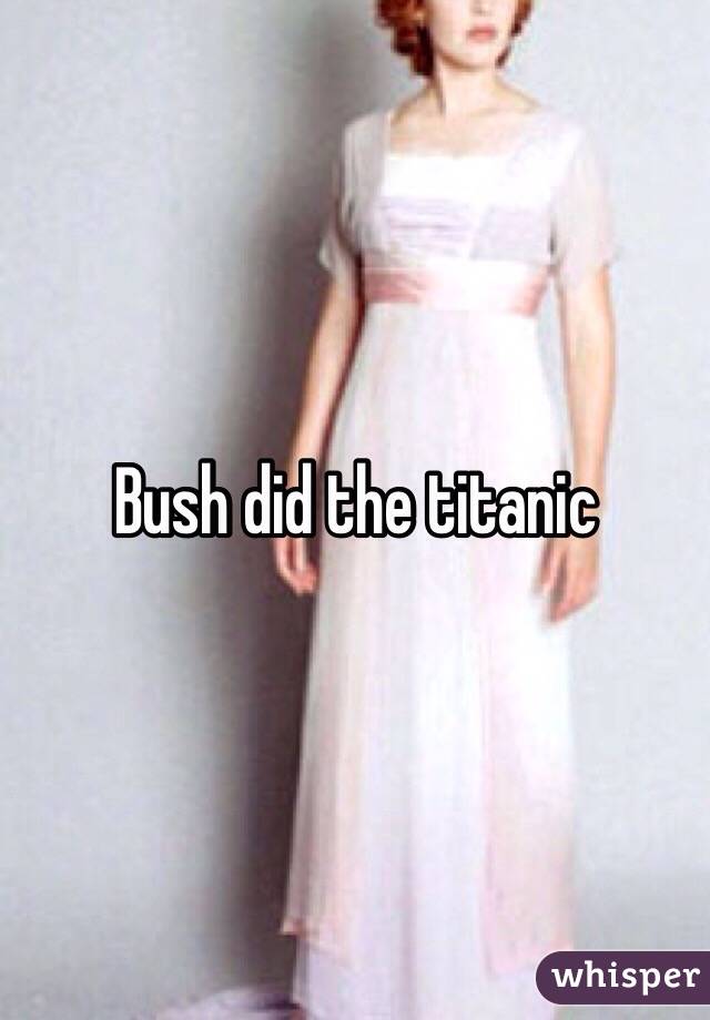 Bush did the titanic 