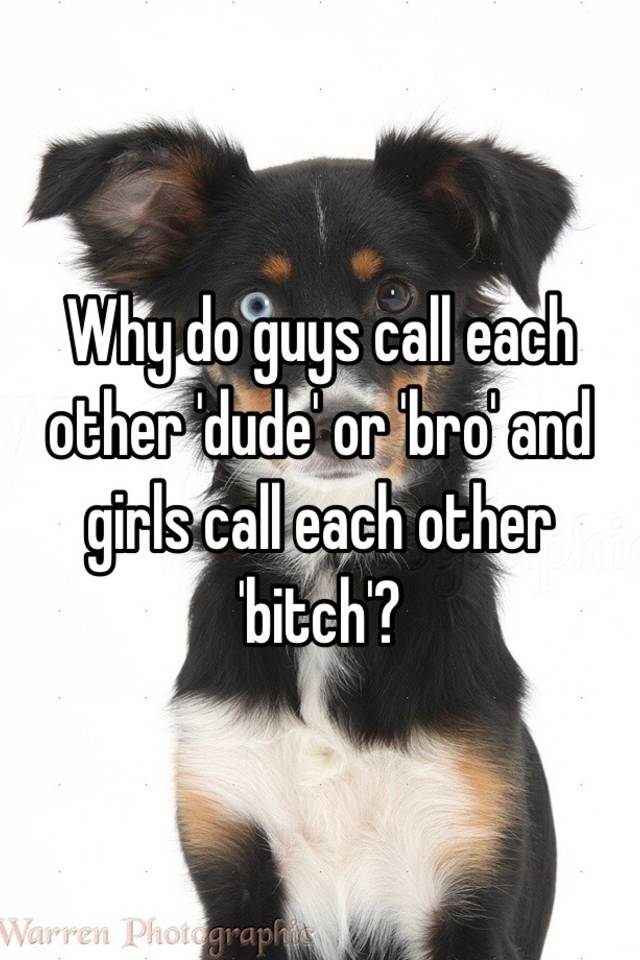 why-do-guys-call-each-other-dude-or-bro-and-girls-call-each-other