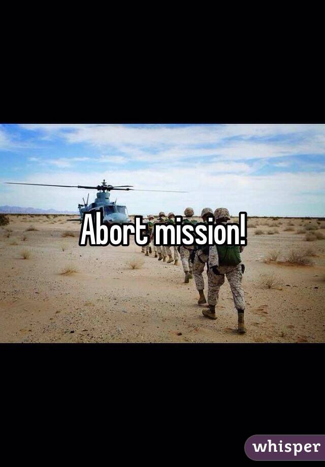 Abort mission! 