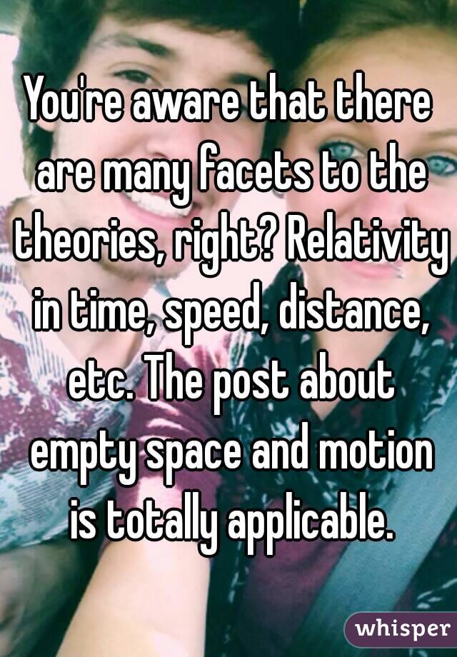 You're aware that there are many facets to the theories, right? Relativity in time, speed, distance, etc. The post about empty space and motion is totally applicable.