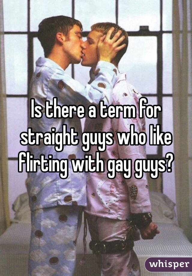 Is there a term for straight guys who like flirting with gay guys?