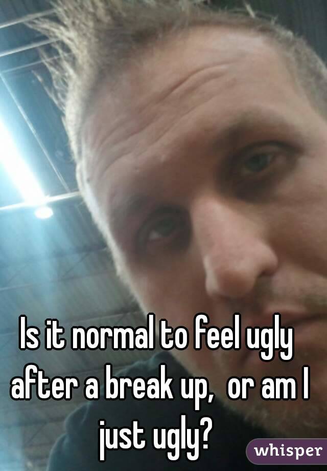 Is it normal to feel ugly after a break up,  or am I just ugly? 