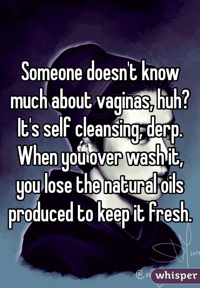 Someone doesn't know much about vaginas, huh?
It's self cleansing, derp. When you over wash it, you lose the natural oils produced to keep it fresh. 