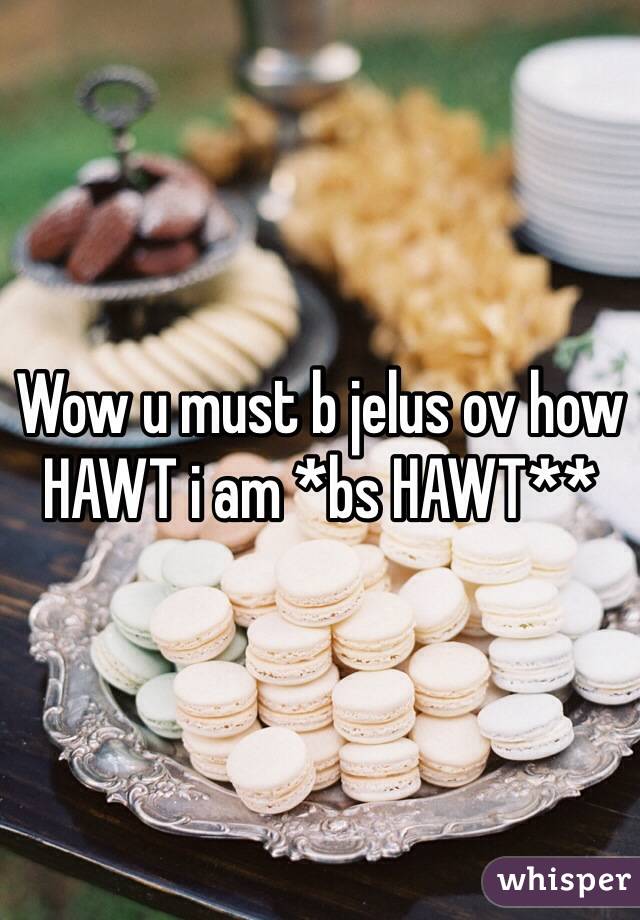 Wow u must b jelus ov how HAWT i am *bs HAWT**