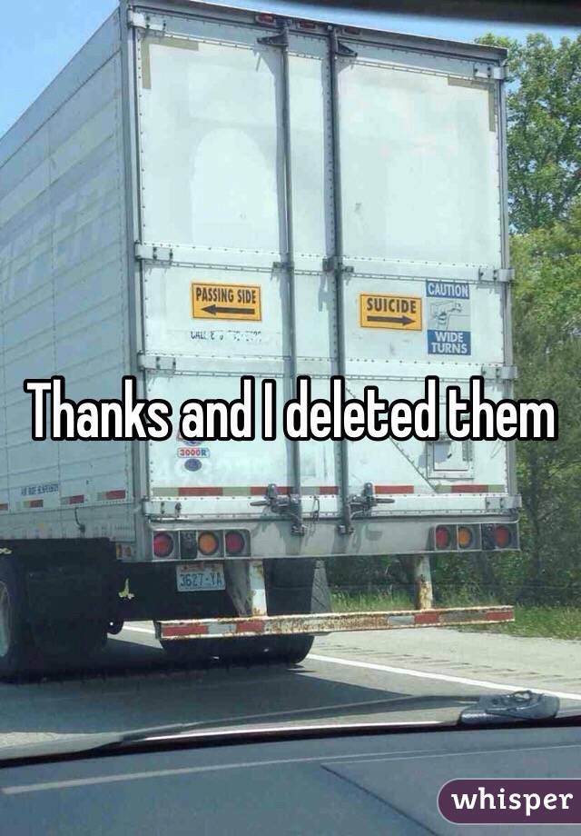 Thanks and I deleted them 