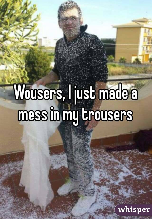 Wousers, I just made a mess in my trousers 