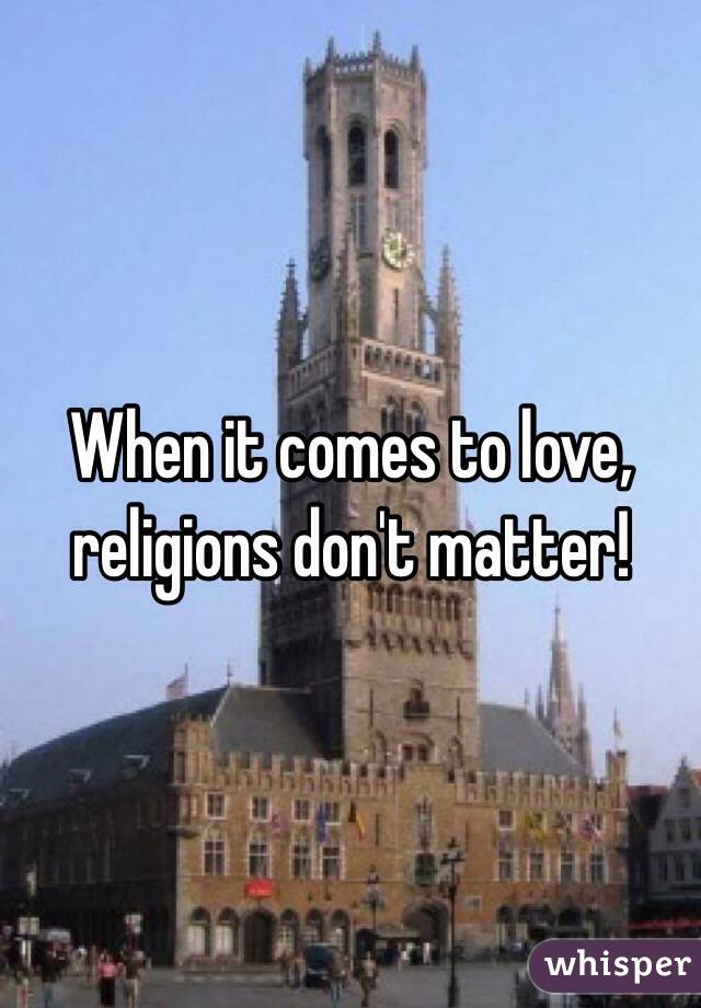 When it comes to love, religions don't matter! 